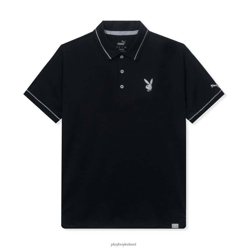 Playboy Men Puma Golf Monarch Performance Polo HBFB215 Clothing Black