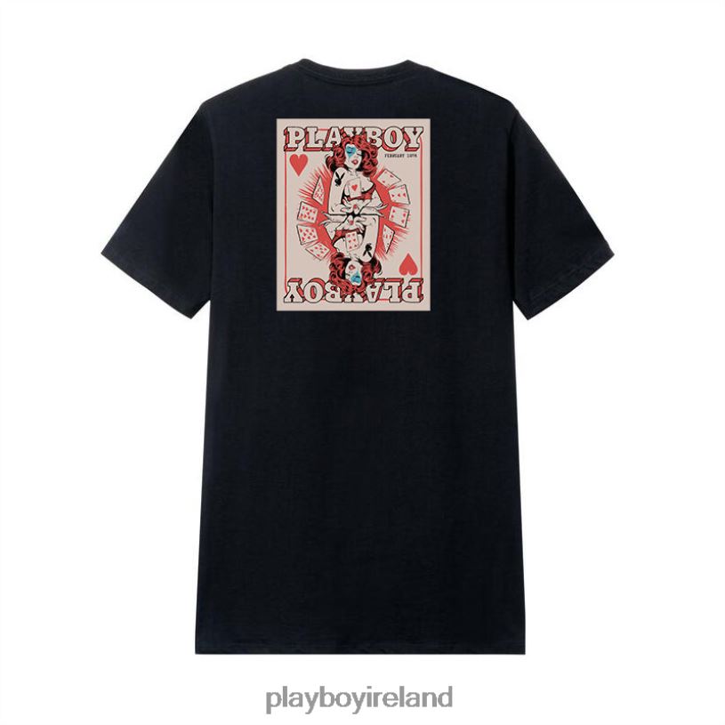 Playboy Men Queen of Hearts T-Shirt HBFB66 Clothing Vintage White