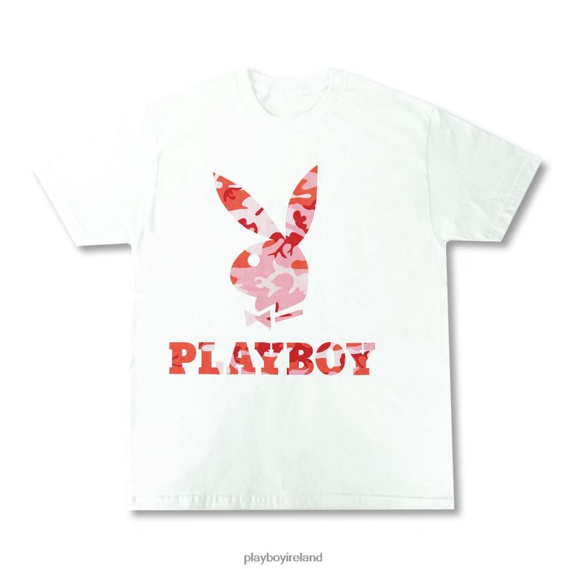 Playboy Men Rabbit Head Camo Tee HBFB136 Clothing Pink