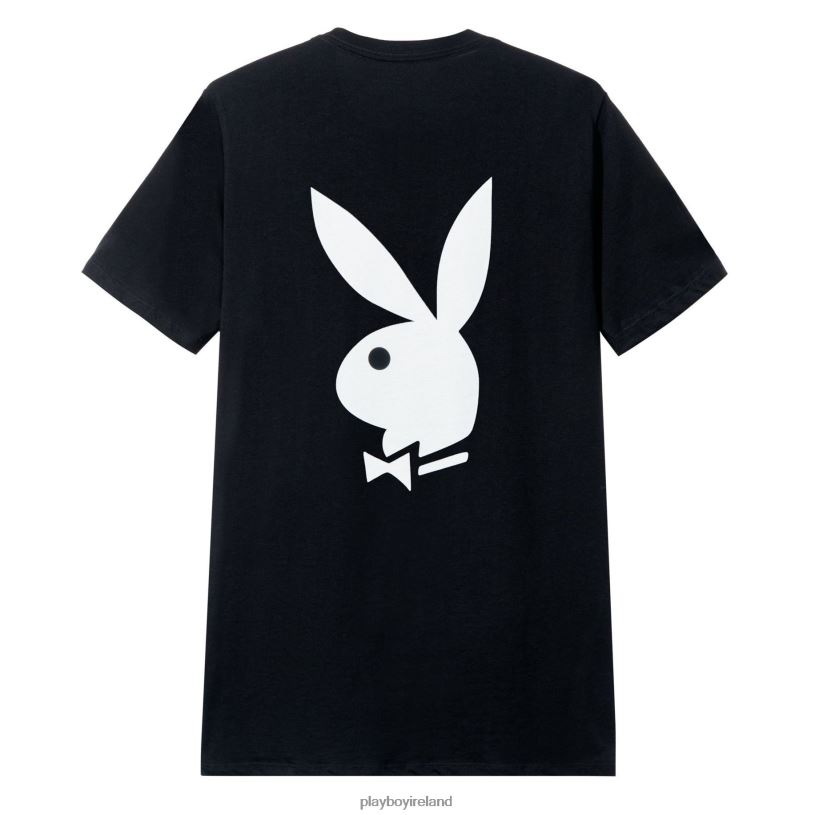 Playboy Men Rabbit Head Logo T-Shirt HBFB55 Clothing Black