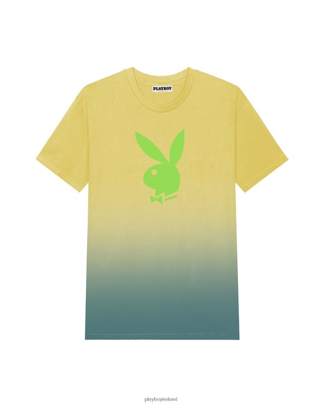 Playboy Men Rabbit Head Ombre T-Shirt HBFB328 Clothing Green