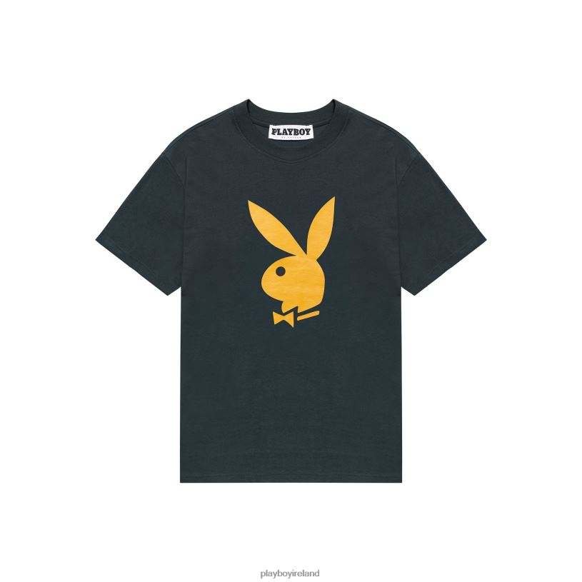 Playboy Men Rabbit Head Short Sleeve Tee HBFB183 Clothing Black