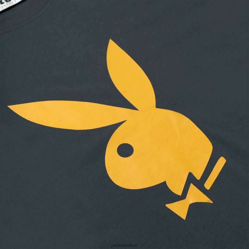 Playboy Men Rabbit Head Short Sleeve Tee HBFB183 Clothing Black