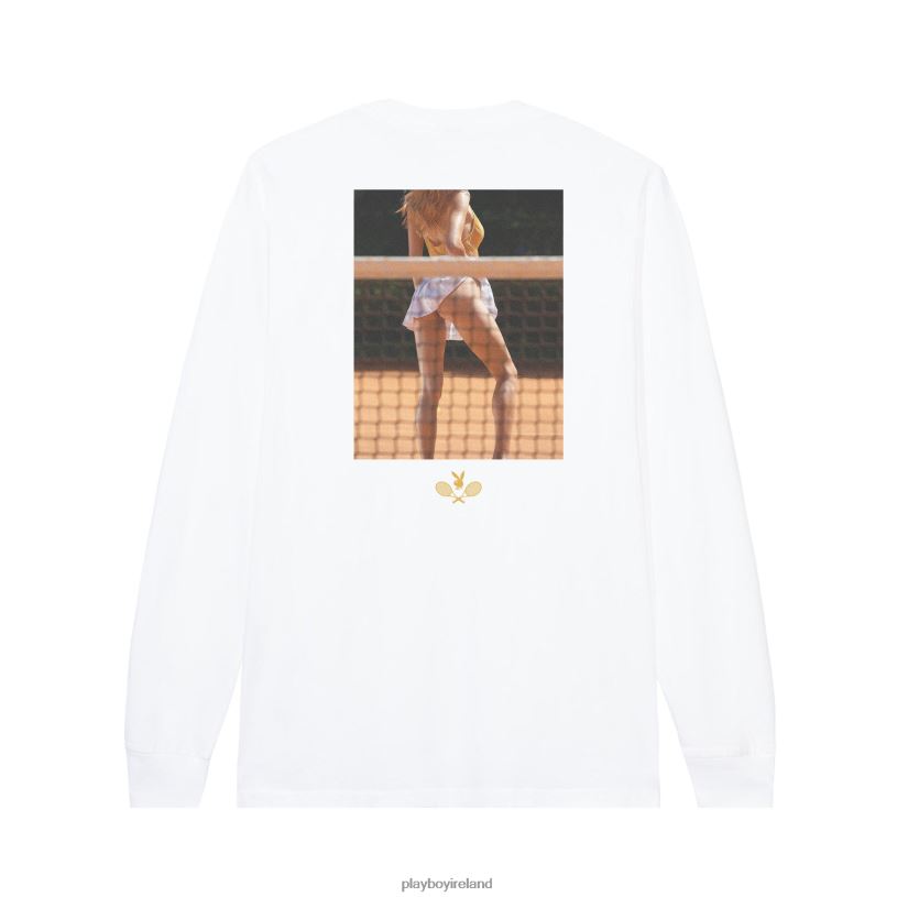 Playboy Men Racquet Club Long Sleeve HBFB109 Clothing White