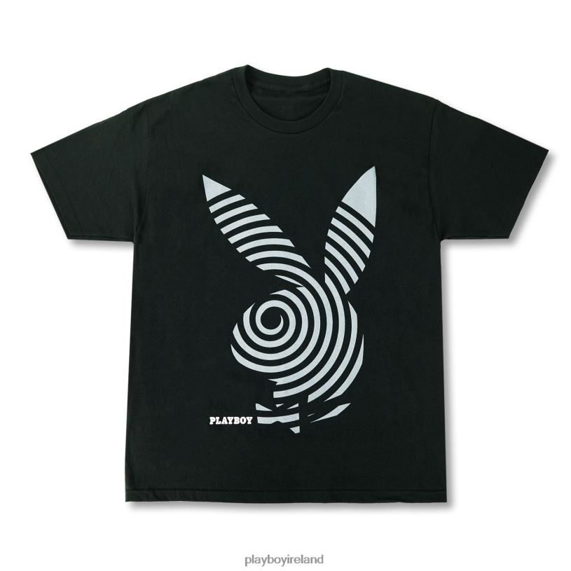 Playboy Men Spiral Tee HBFB138 Clothing Black