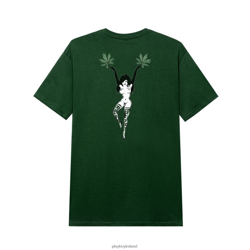 Playboy Men Team Femlin T-Shirt HBFB77 Clothing Green
