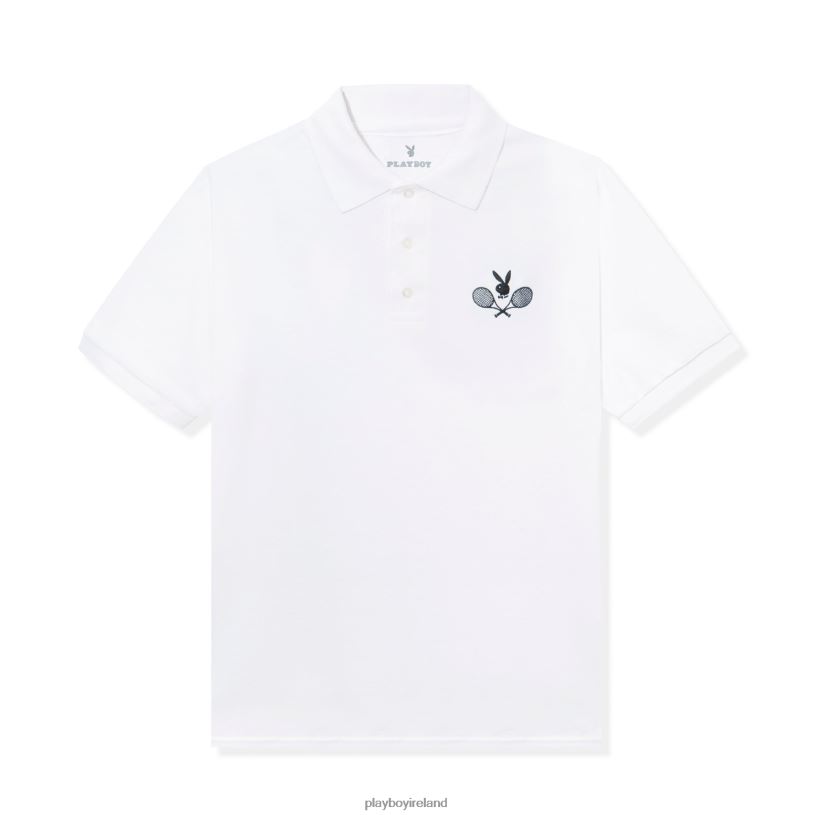 Playboy Men Tennis Club Polo HBFB202 Clothing White