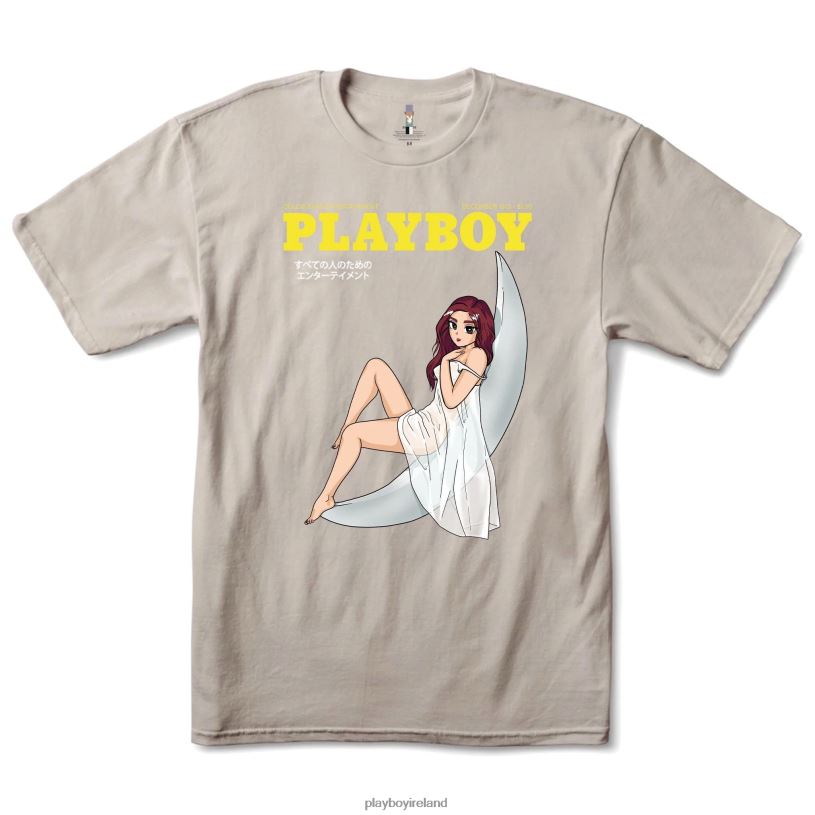 Playboy Men Tokyo Club Moonlit T-Shirt HBFB98 Clothing Sand
