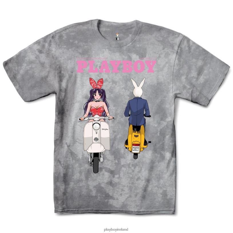 Playboy Men Tokyo Club Scoot T-Shirt Tie-Dye HBFB104 Clothing Original