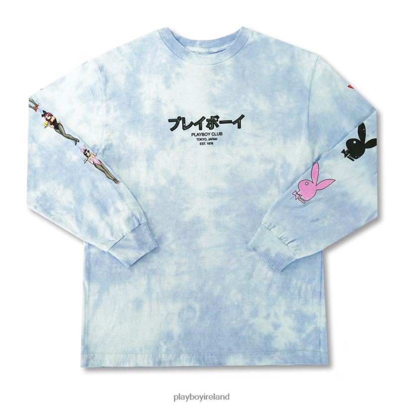 Playboy Men Tokyo Club Tie-Dye Bunny Long Sleeve HBFB91 Clothing Original