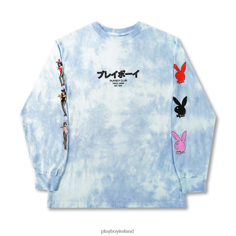 Playboy Men Tokyo Club Tie-Dye Bunny Long Sleeve HBFB91 Clothing Original