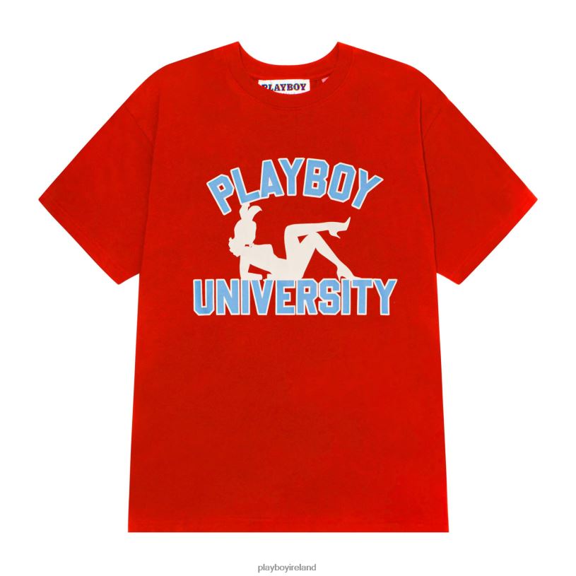 Playboy Men University T-Shirt HBFB288 Clothing Red