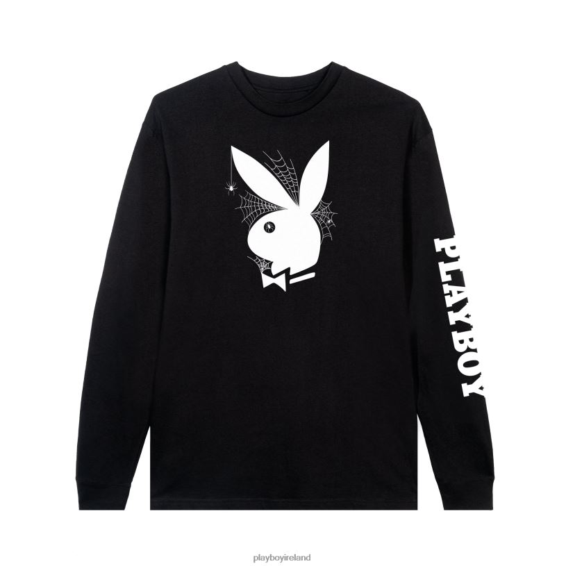Playboy Men Webbed Rabbit Head Long Sleeve T-Shirt HBFB267 Clothing Original