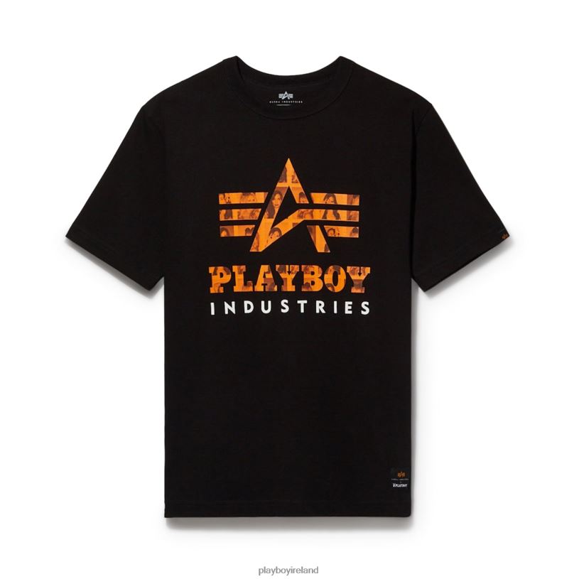 Playboy x Alpha Industries Men Classic T-Shirt HBFB168 Clothing Black