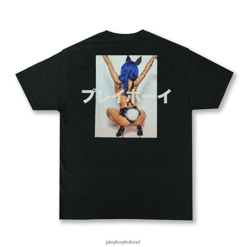Playboy x Coi Leray Men Kanji Tee HBFB326 Clothing Black