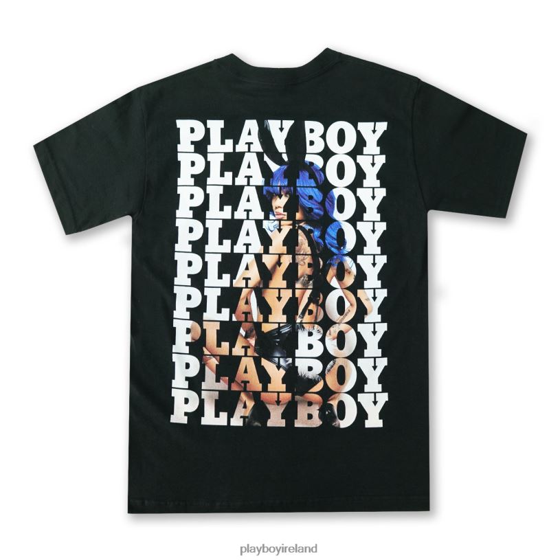 Playboy x Coi Leray Men Masthead Tee HBFB325 Clothing Black