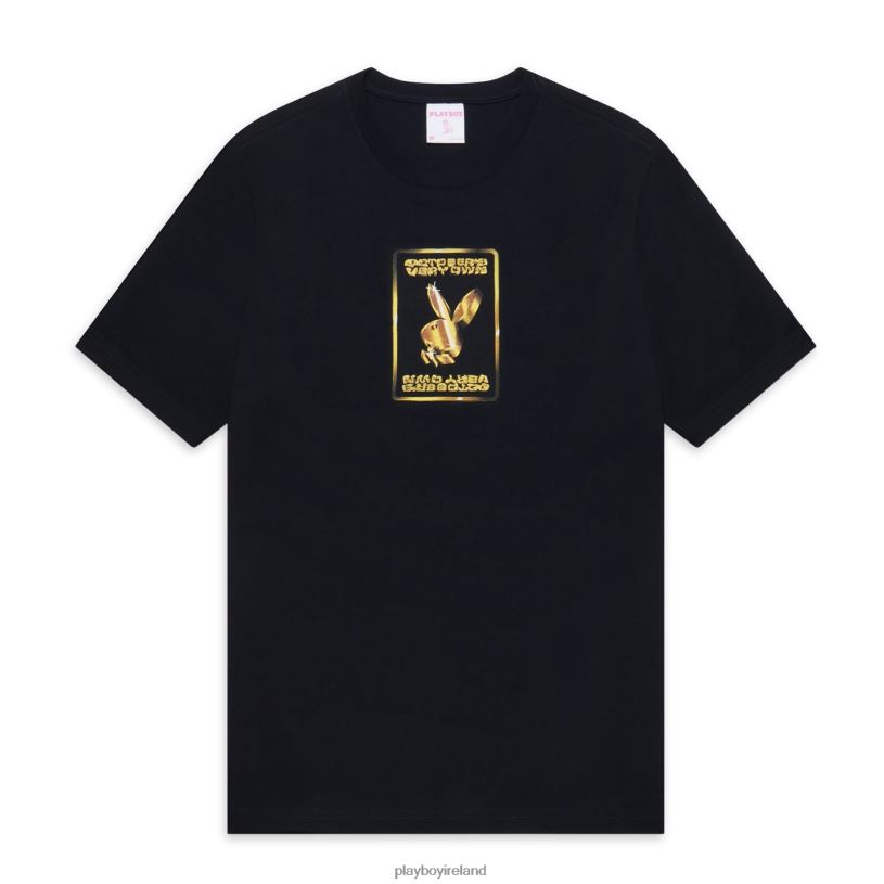 Playboy x OVO Men Casino T-Shirt HBFB143 Clothing Black