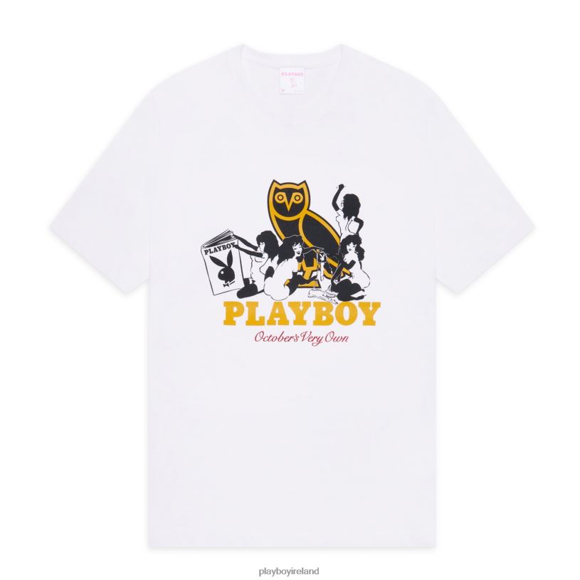 Playboy x OVO Men Femlin T-Shirt HBFB316 Clothing White