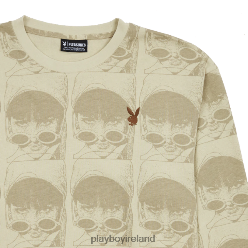 Playboy x Pleasures Men Playmate Heavyweight Long Sleeve HBFB103 Clothing Natural