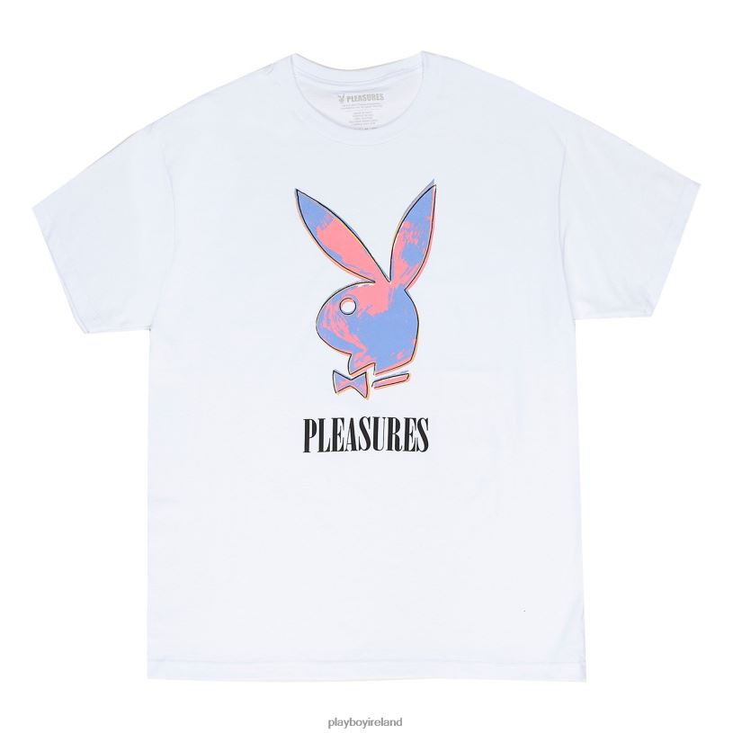 Playboy x Pleasures Men Pop Art T-Shirt HBFB131 Clothing White
