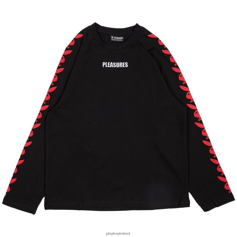 Playboy x Pleasures Men Rabbit Head Raglan Long Sleeve HBFB178 Clothing Black
