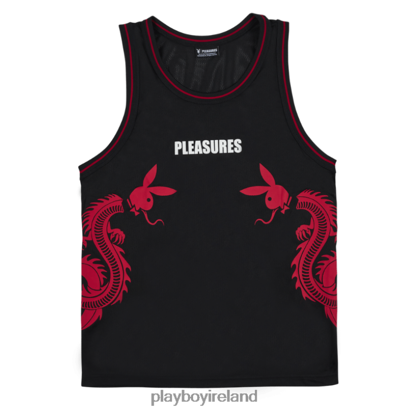 Playboy x Pleasures Men Tails Basketball Jersey HBFB161 Clothing Black