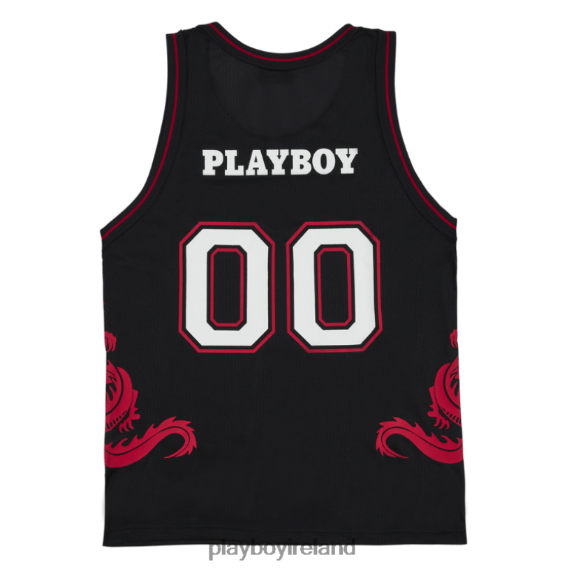 Playboy x Pleasures Men Tails Basketball Jersey HBFB161 Clothing Black
