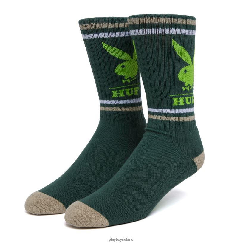 Playboy x HUF Men Rabbit Head Crew Socks HBFB677 Clothing Green