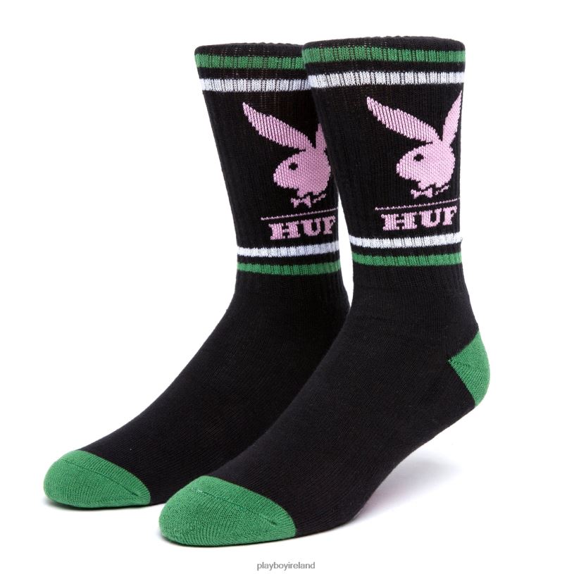Playboy x HUF Men Rabbit Head Crew Socks HBFB678 Clothing Black
