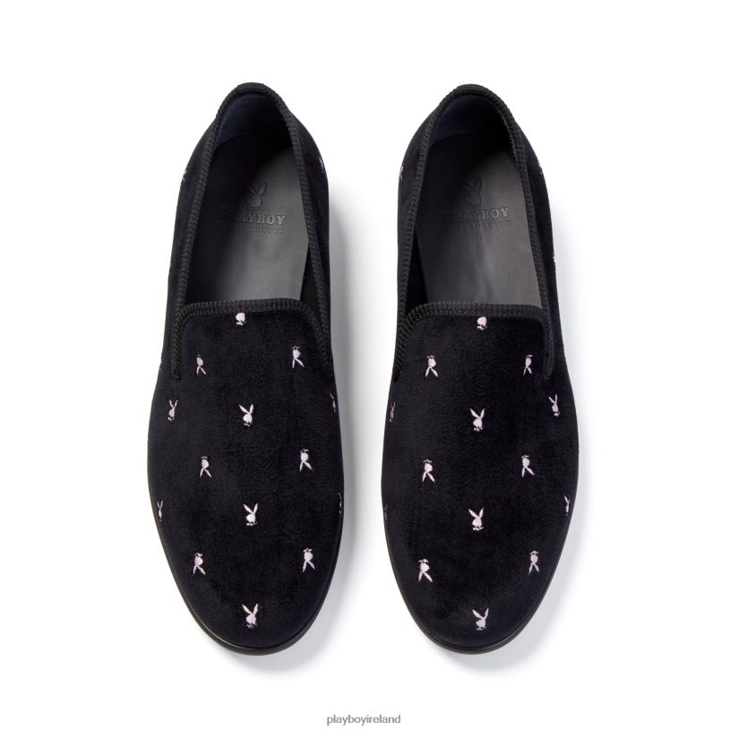 Playboy Men Duke + Dexter Velvet Mini Rabbit Head Loafers HBFB845 Footwear Original