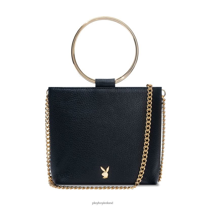 Playboy Women Leather Ring Clutch HBFB1602 Accessory Black