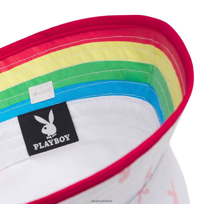 Playboy Women Rainbow Lining Rabbit Head Bucket Hat HBFB1584 Accessory Original