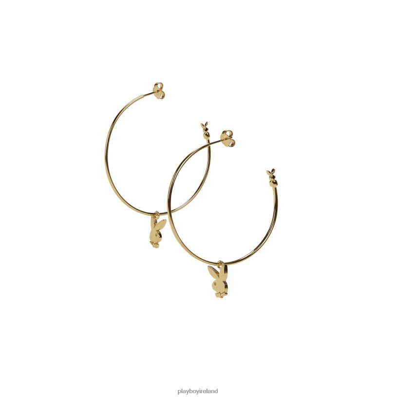 Playboy Women Bunny Hoops HBFB1634 Accessory Gold