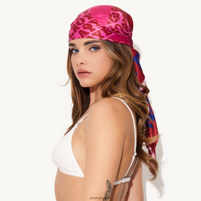 Playboy Women Bunny Every Way Scarf HBFB1595 Accessory Pink