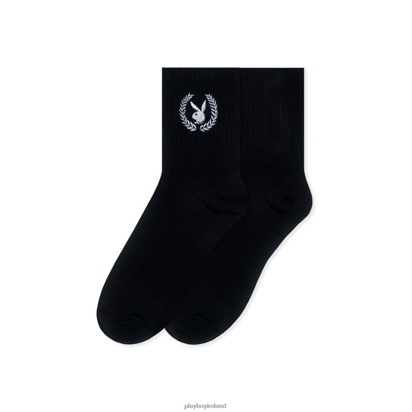 Playboy Women Laurel Leaf Socks HBFB1599 Accessory Black
