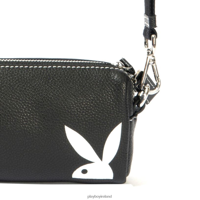 Playboy Women Leather Pouchette HBFB1607 Accessory Black