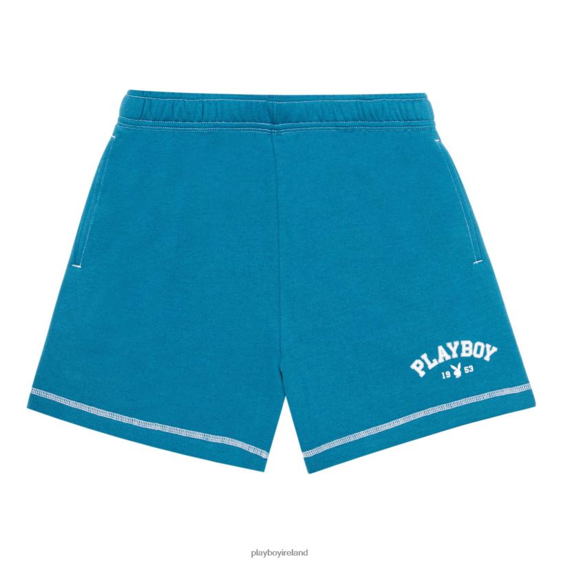 Playboy Women 1953 Contrast Boyfriend Sweatshort HBFB1330 Clothing Saxony blue