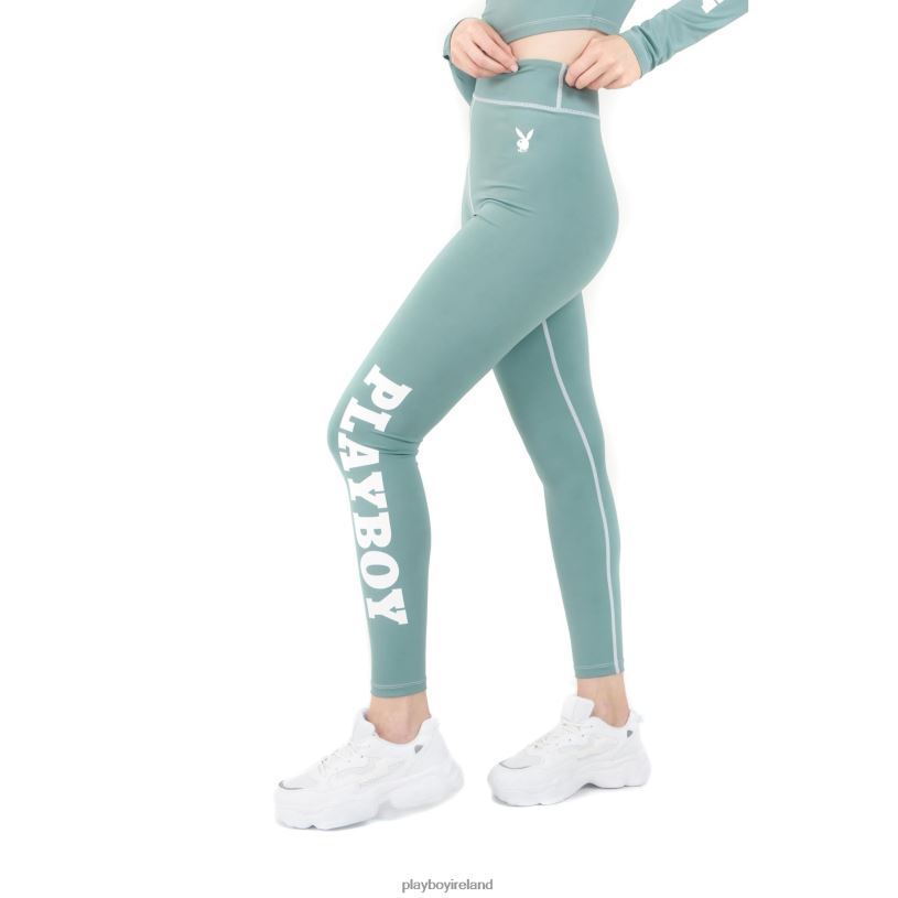 Playboy Women Active Branded Legging HBFB1331 Clothing Green