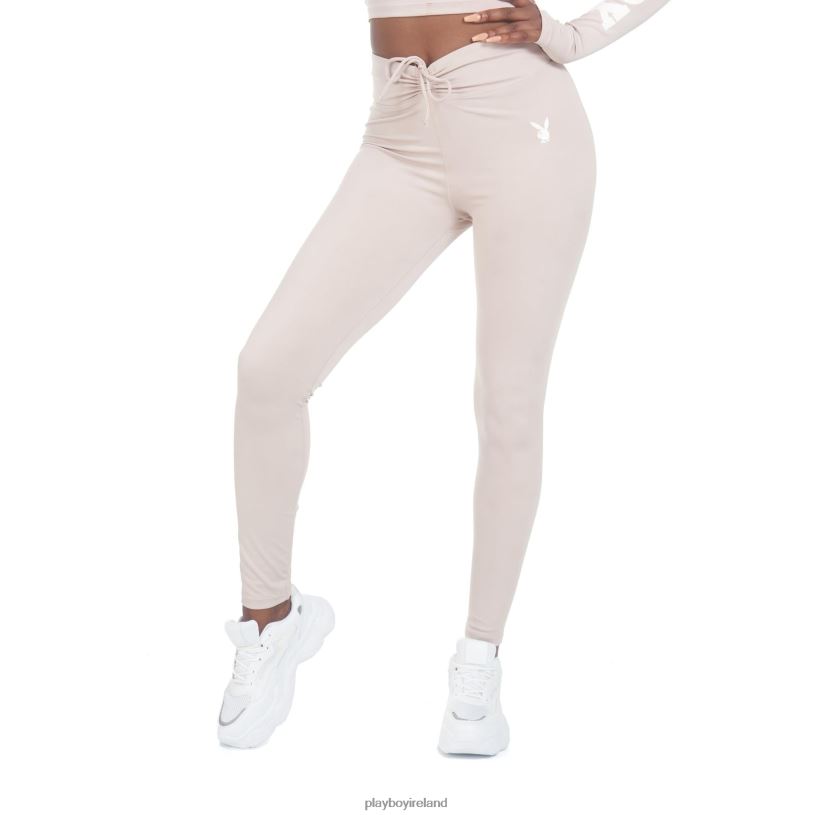 Playboy Women Active Ruched Waistband Leggings HBFB1324 Clothing Stone