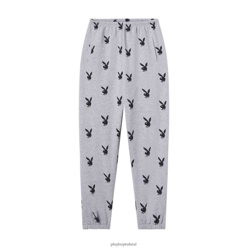 Playboy Women All Over Bunny Sweatpants HBFB664 Clothing Black