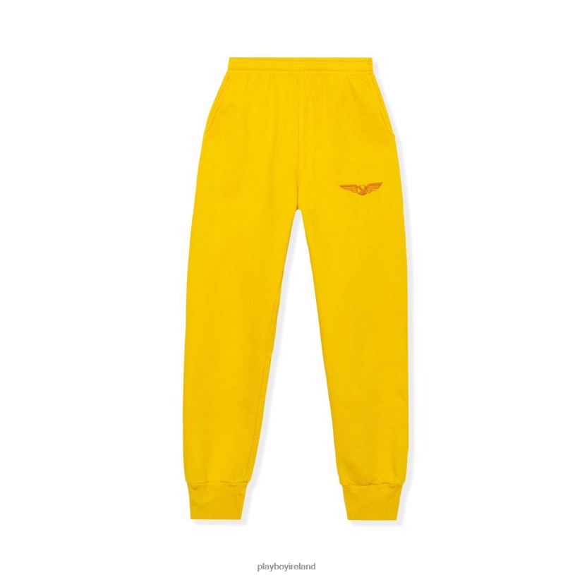 Playboy Women Aviation Wings Jogger Pant HBFB1316 Clothing Mustard