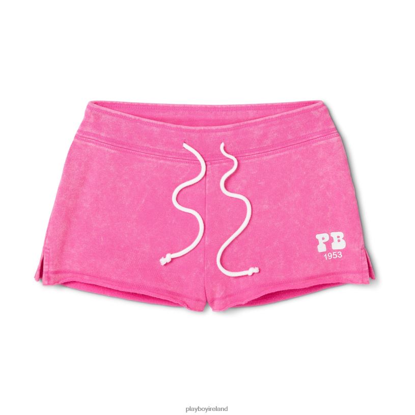 Playboy Women Beach Shorts HBFB1304 Clothing Pink Glo