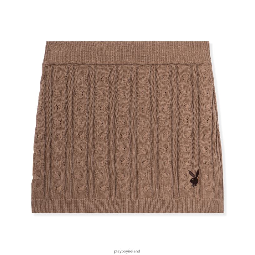 Playboy Women Cable Stitch Mini Skirt HBFB1214 Clothing Portabella