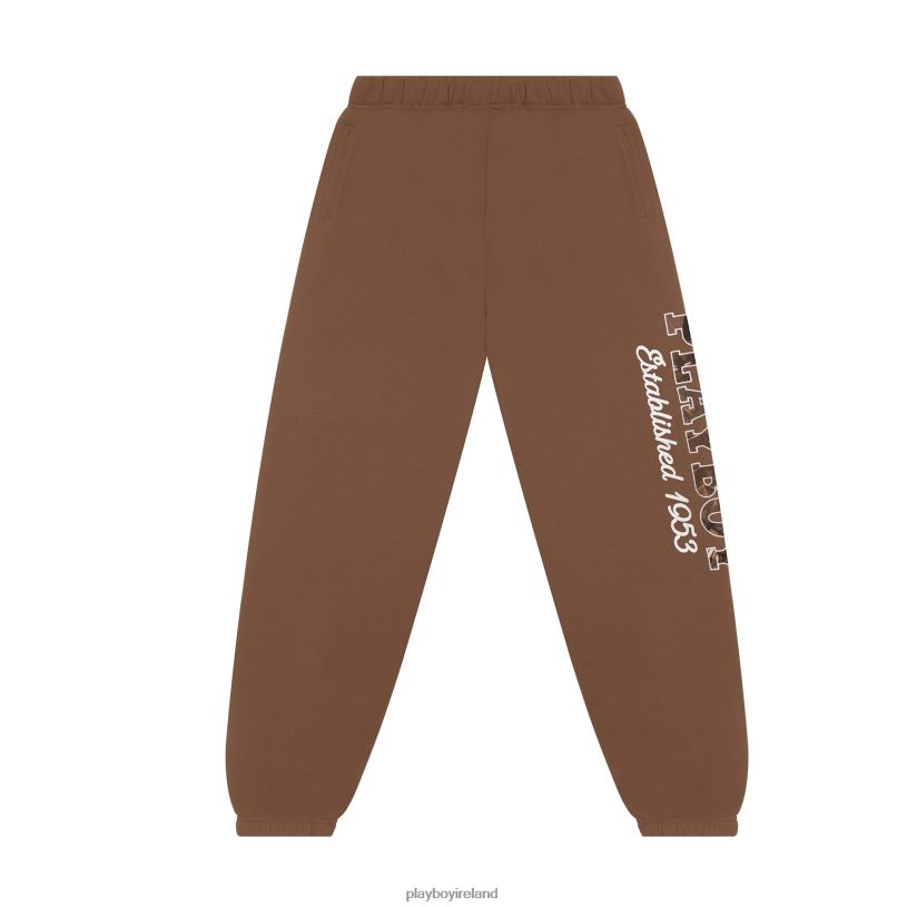 Playboy Women Camo Masthead Sweatpant HBFB1226 Clothing Turkish coffee