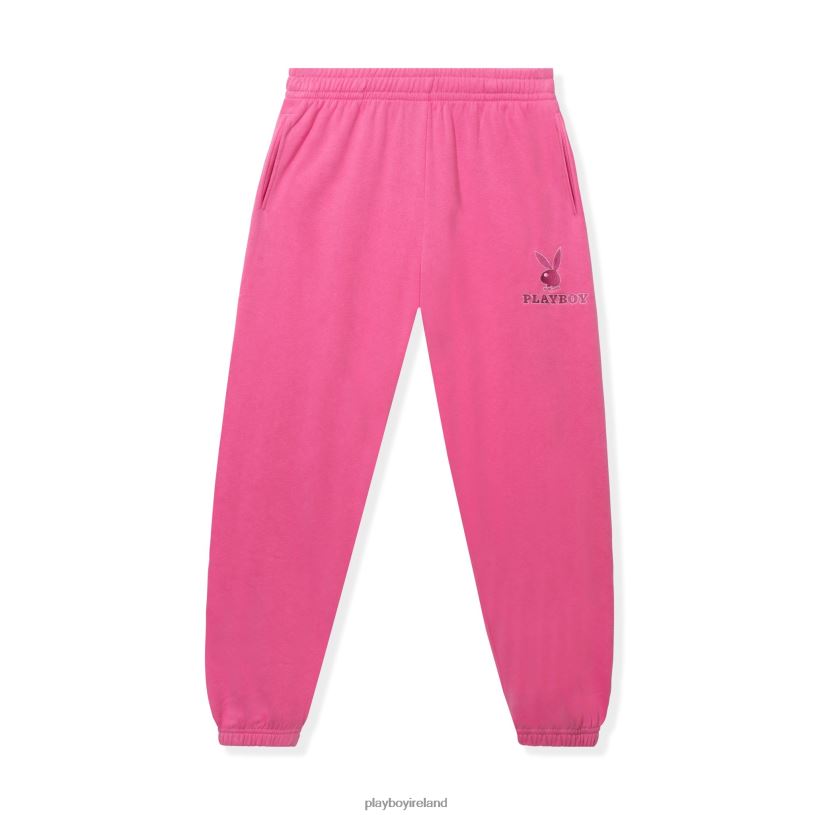 Playboy Women Classic Boyfriend Sweatpants HBFB1201 Clothing Playmate Pink
