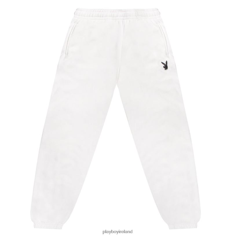 Playboy Women Classic Boyfriend Sweatpants HBFB1202 Clothing White