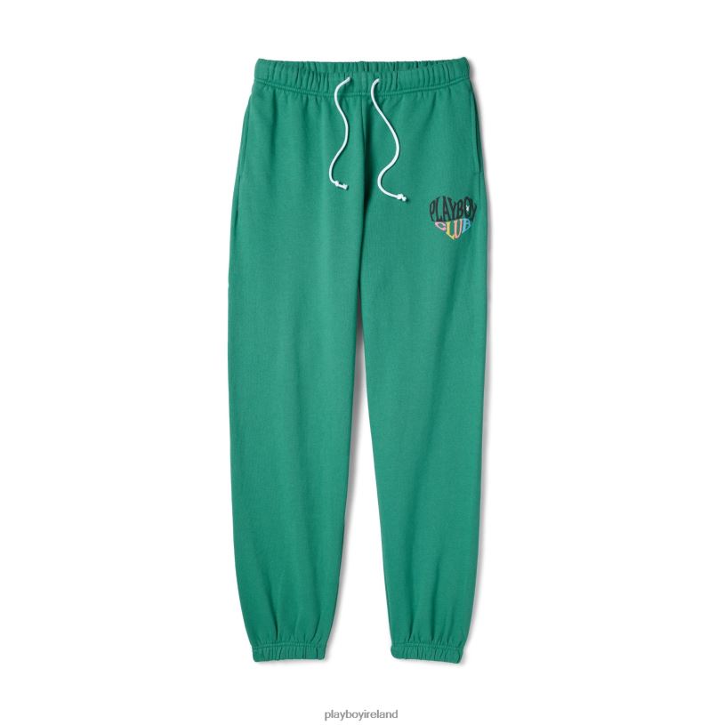 Playboy Women Club Drawstring Pant HBFB1232 Clothing Bottle green