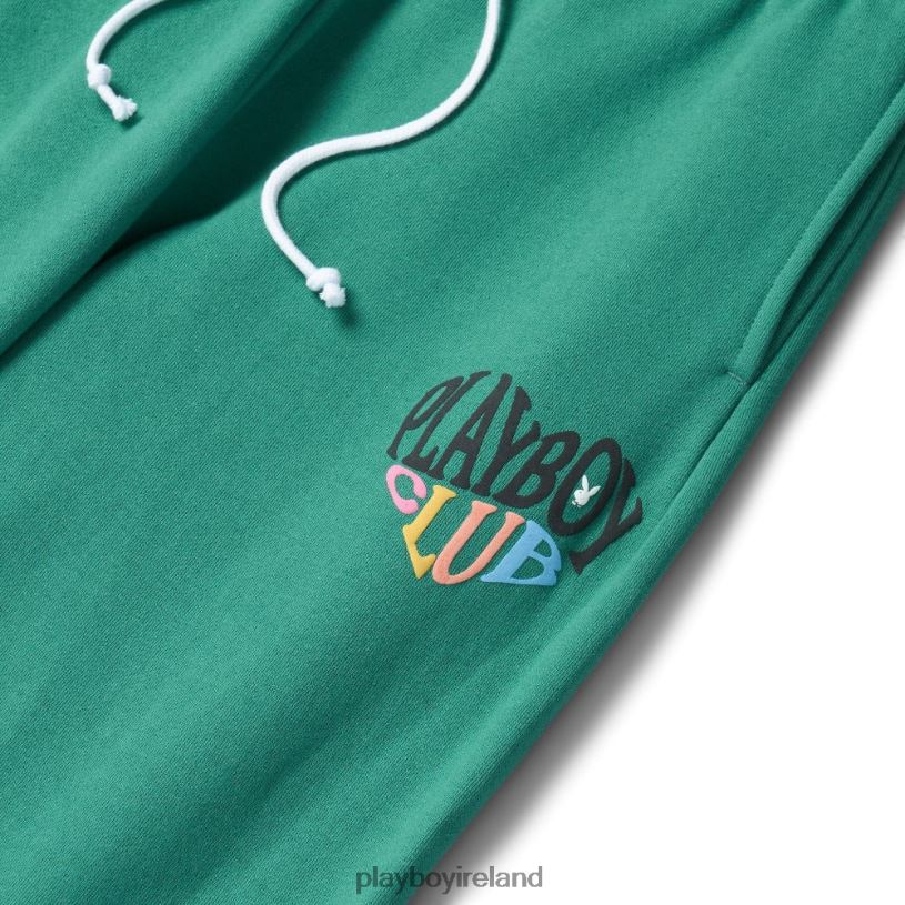 Playboy Women Club Drawstring Pant HBFB1232 Clothing Bottle green