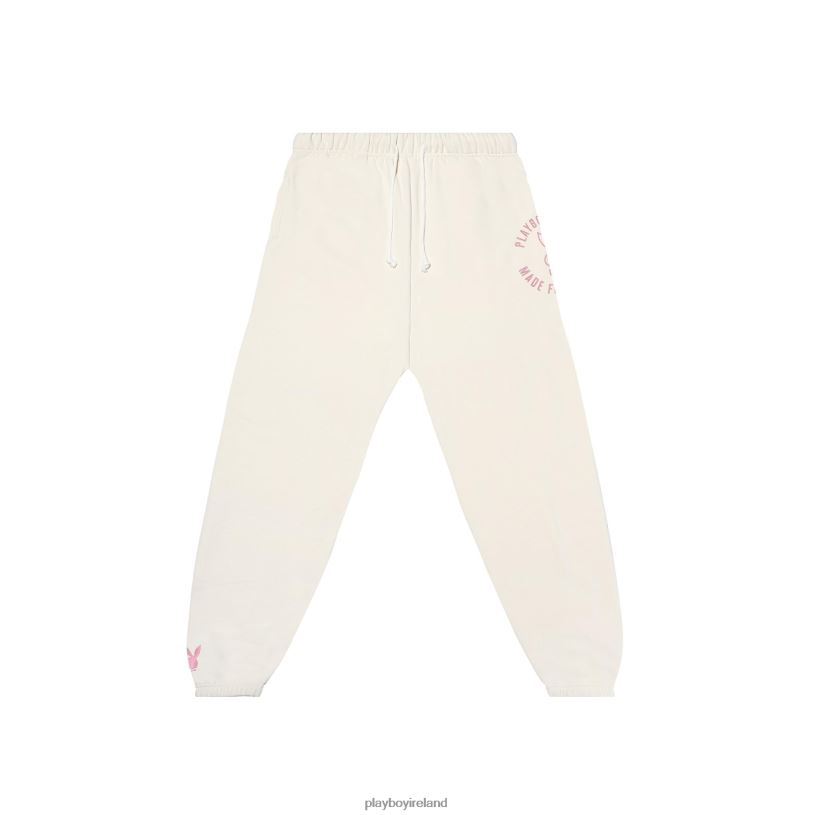 Playboy Women Cool Down Sweatpants HBFB1247 Clothing Off-White