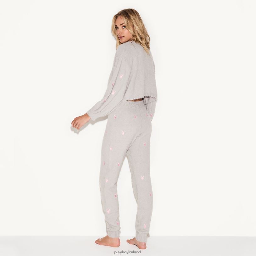 Playboy Women Fluffy Knit Legging HBFB1251 Clothing Grey